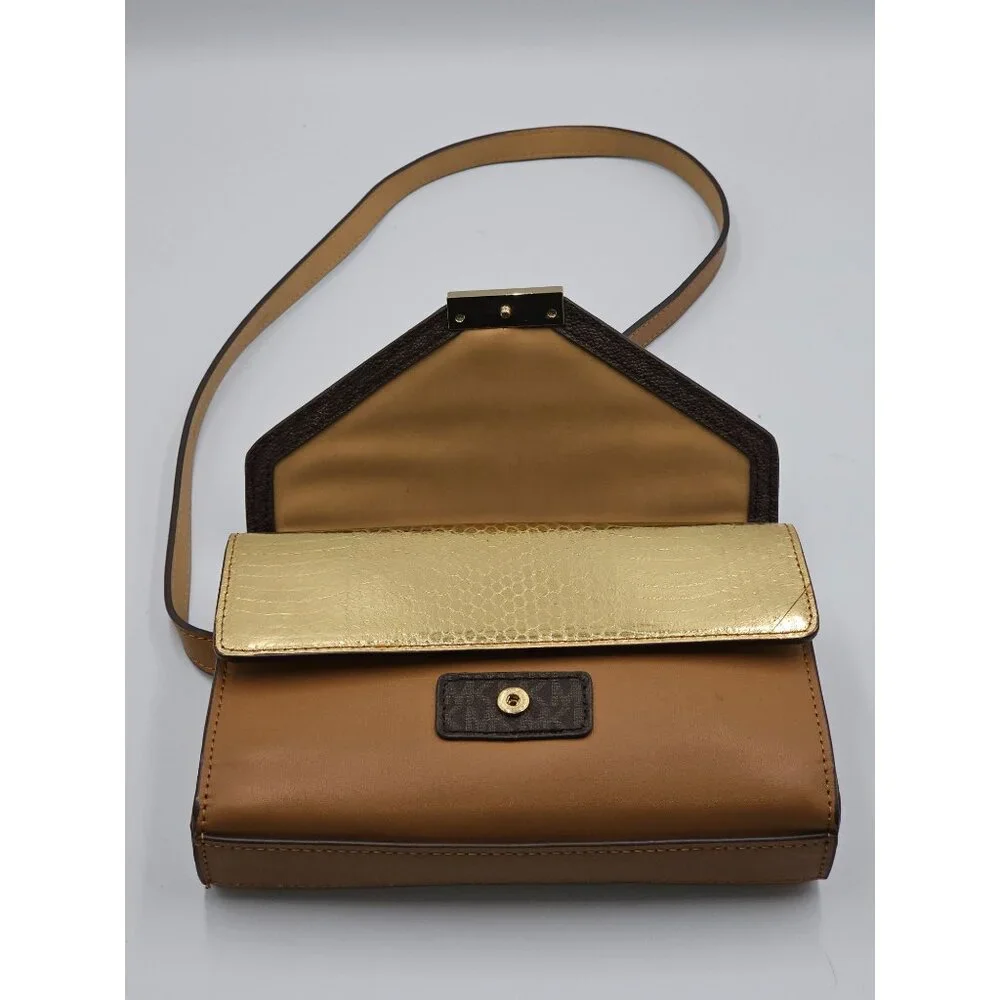 Michael Kors Women's Leather Signature Logo & Python-Embossed Fanny Pack 3041 - Picture 11 of 13